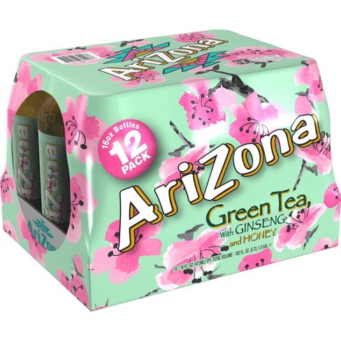 Arizona Green Tea With Ginseng And Honey - 12pk/16 Fl Oz Bottles : Target