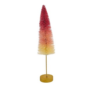 Bethany Lowe 11.0 Inch Single Valentine Ombre Tree Bottle Brush Village Accessory Bottle Brush Trees - 1 of 3