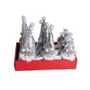 Transpac Polyester 5 in. Gray Christmas Plush Snowman and Santa Ornament in Crate Set of 12 - 2 of 4