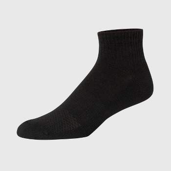 Hanes Premium Men's 4pk Cushion Casual Socks - Black 6-12 : Target