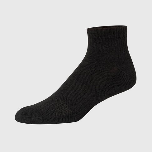 Hanes Premium Men's Comfort Fit Ankle Socks 4pk - Black 6-12 : Target