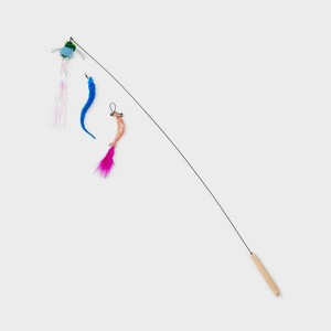 31" Figural Wand Wire Cat Teaser Toy - Boots & Barkley™ - 1 of 3