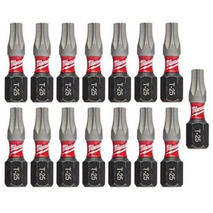 Milwaukee 48-32-5014 SHOCKWAVE Insert Bit Torx T25 (15 Pack) - 1 of 2