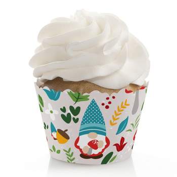 Big Dot of Happiness Garden Gnomes - Forest Gnome Party Decorations - Party Cupcake Wrappers - Set of 12
