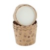 Unique Bargains Disposable Baking Cups Wood Pulp Paper PE Coating Reddish Brown Khaki 2.36"x1.77" 50 Pcs - 3 of 4