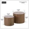 18.9" No-Assembly Round Coffee Tables (Set of 2) - 4 of 4