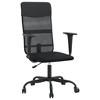 vidaXL Office Chair Black Mesh Fabric and Faux Leather - 2 of 4