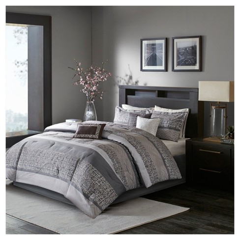 gray comforter set full/queen
