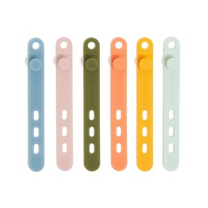 U Brands 6ct Silicone Cord Bands Comfort Nostalgia - 1 of 4