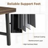 Homhougo 71 Inch Rectangular Dining Table for 6-10 People, Modern Farmhouse Kitchen Table with Adjustable Feet - 4 of 4