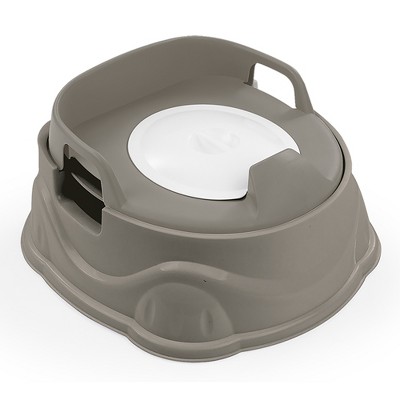 Dolu Nuve 3-in-1 Potty, Toilet Adapter, and Step Stool, Ergonomic Design, Grey