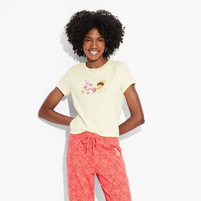 Women's Strawberry Shortcake Short Sleeve Graphic Baby T-Shirt - Yellow M