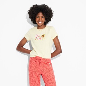 Women's Strawberry Shortcake Short Sleeve Graphic Baby T-Shirt - Yellow - 1 of 3