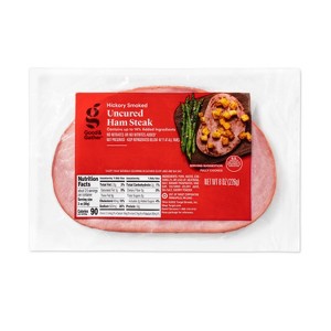 Hickory Smoked Uncured Ham Steak - 8oz - Good & Gather™ - 1 of 3