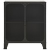 vidaXL Storage Cabinets 2 pcs Gray 28.3"x14.2"x32.3" Metal and MDF - 4 of 4