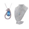Anna-Kaci Women's Elegant Teardrop Crystal Pendant Necklace, Rhinestone Embellishments, Adjustable Chain, Perfect for Formal Events- Transfer Beads - 2 of 4