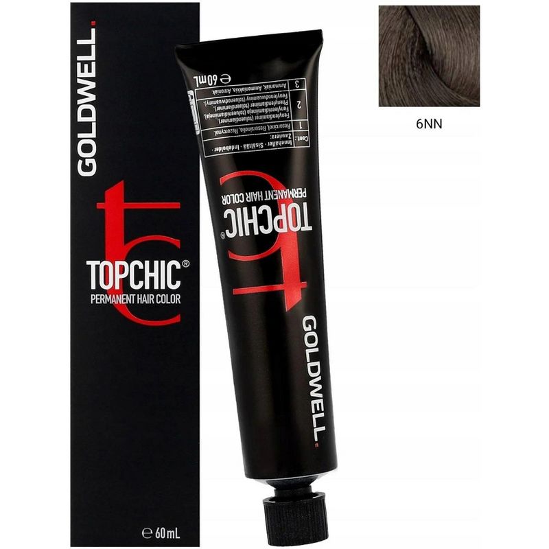 Goldwell TOPCHIC (6NN Dark Blonde Extra) Permanent Cream Haircolor Dye (2.1 oz tube) Hair Color Top Chick, 2 of 5