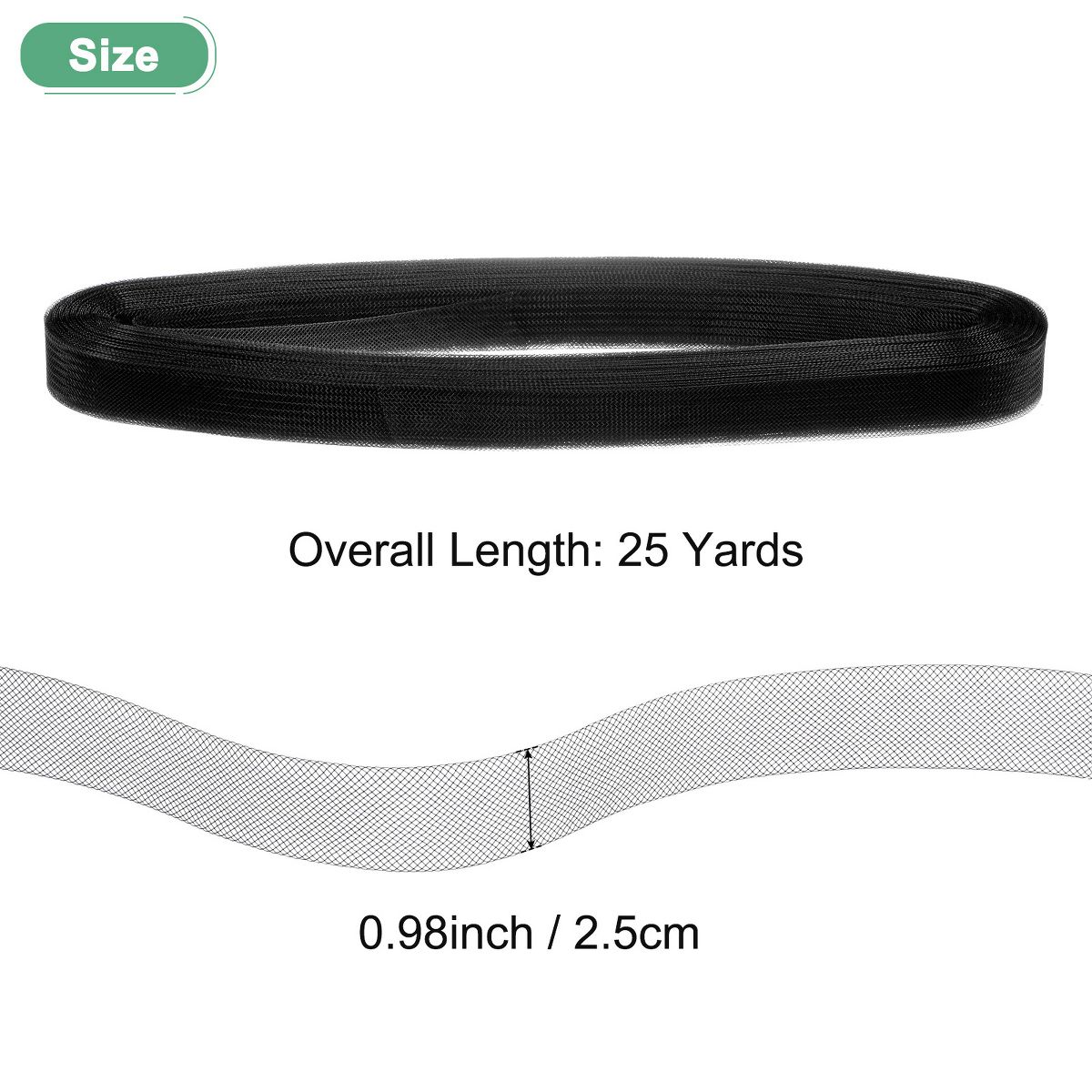 Unique Bargains Polyester Durable Flexible Washable Horsehair Braid Roll 1 Pc - thumbnail 10
