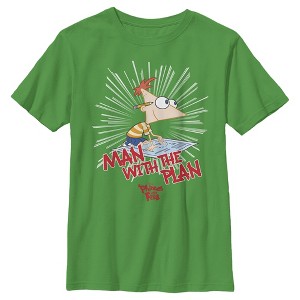 Boy's Phineas & Ferb Phineas and Ferb Man With Plan T-Shirt - 1 of 4
