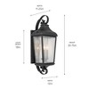 Kichler Lighting Forestdale 3 - Light Wall Light in  Textured Black - 3 of 4