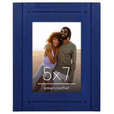 Americanflat Picture Frame - Rustic Picture Frame with Textured Engineered Wood, Shatter Resistant Glass and Easel Back