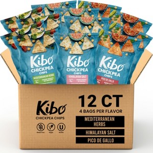 Kibo Chickpea Chips, 3 Flavor Variety Pack - 1oz Bag (Pack of 12) - 1 of 4
