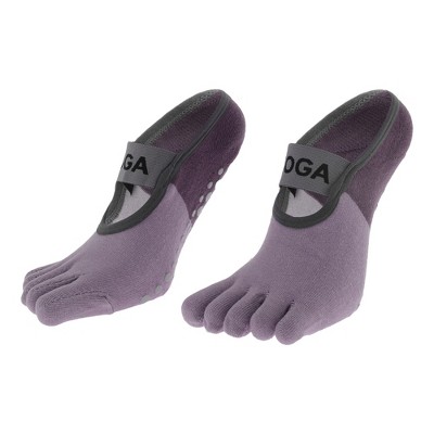 Unique Bargains Women's Non-Slip Five Toe Socks 1 Pair