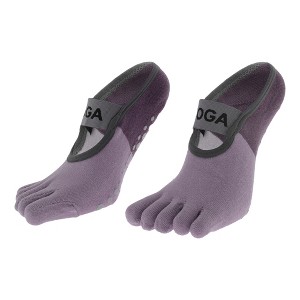 Unique Bargains Women's Non-Slip Five Toe Socks 1 Pair - 1 of 4
