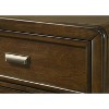 Gulches Contemporary Dark Brown Nightstand 2 Drawers, Solid Wood and Veneer, 23.6"x16.6"x26"H - 4 of 4