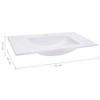 vidaXL Wash Basin Bath Sink Built-in Basin Vanity Sink Small Bathroom Sink SMC - 4 of 4