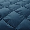 Peace Nest 100% Cotton White Goose Down Comforter Pleated Fluffy Feather Comforter Duvet Insert with Corner Tabs for All Seasons, Navy - 4 of 4