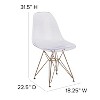 Flash Furniture Elon Series Ghost Chair with Gold Metal Base - image 4 of 4