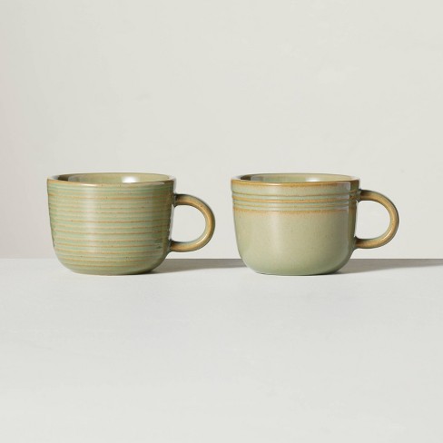 Prestige Set of 2 Transparent Green Espresso Cups