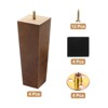 Unique Bargains Wooden Chair Desk Furniture Legs with Mounting Screws 4 Pcs - 3 of 4