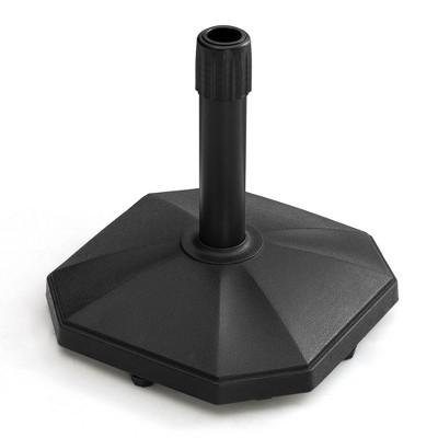 Crestlive Products Patio Umbrella Base 30LBS Heavy Duty Outdoor Patio Market Umbrella Stand for Deck, Poolside, Balcony, Wind-Resistant Design Black