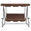 vidaXL Garden Glider Chair Brown 24 in.x29.9 in.x34.3 in. Textilene&Steel - 2 of 4