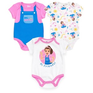 Ms. Rachel Baby Girls 3 Pack Cosplay Bodysuits Newborn to Infant Sizes (Newborn - 24 Months) - 1 of 4