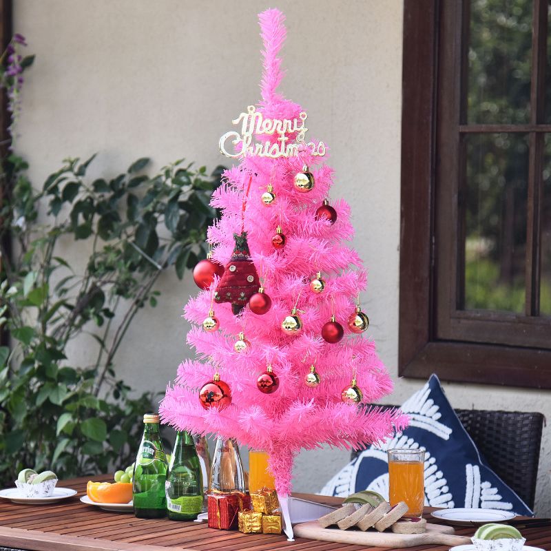 Tangkula 3 Ft Black Artificial Tree Unlit Halloween and Christmas Decoration Tree Compact Festival Party Supplies Black/Pink, 2 of 9