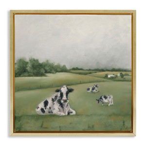 Stupell Industries Dairy Cows Grazing in Green Field, 25" x 25" - 1 of 4