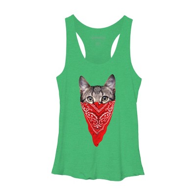 Women's Design By Humans Gangster Cat By clingcling Racerback Tank Top