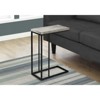 FONTOI C-shaped End Table, Side Table, Accent Table for Living Room Bedroom, Gray&Black, 10.25"*25.25"*18.25" - 2 of 4
