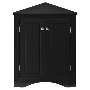 XINGHANZHENXUAN Triangle Bathroom Storage Cabinet with Adjustable Shelves, Freestanding Floor Cabinet for Home Kitchen - 1 of 4
