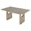 7-Piece Retro Dining Set, 1 Rectangular Table with Designed Trestle Base and 6 Upholstered Chairs - ModernLuxe - 3 of 4