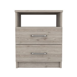 NicBex 2 Drawers Dresser for Bedroom with 1 Open Shelf,Chest of Drawers with White Metal Handle,Storage Dressers for Bedroom - 1 of 4