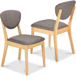 Best Choice Products 2-Piece Mid-Century Modern Wood & Upholstered Dining Chair Set - 1 of 4
