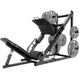 2 in 1 Leg Press Hack Squat Machine for Home Gym with Linear Bearing ...