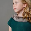 Hope & Henry Girls' Fit and Flare Ponte Dress with Faux Fur, Toddler - 3 of 4