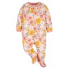 Gerber Baby Girls' Sleep N' Play Pajamas, 4-pack - 3 of 4