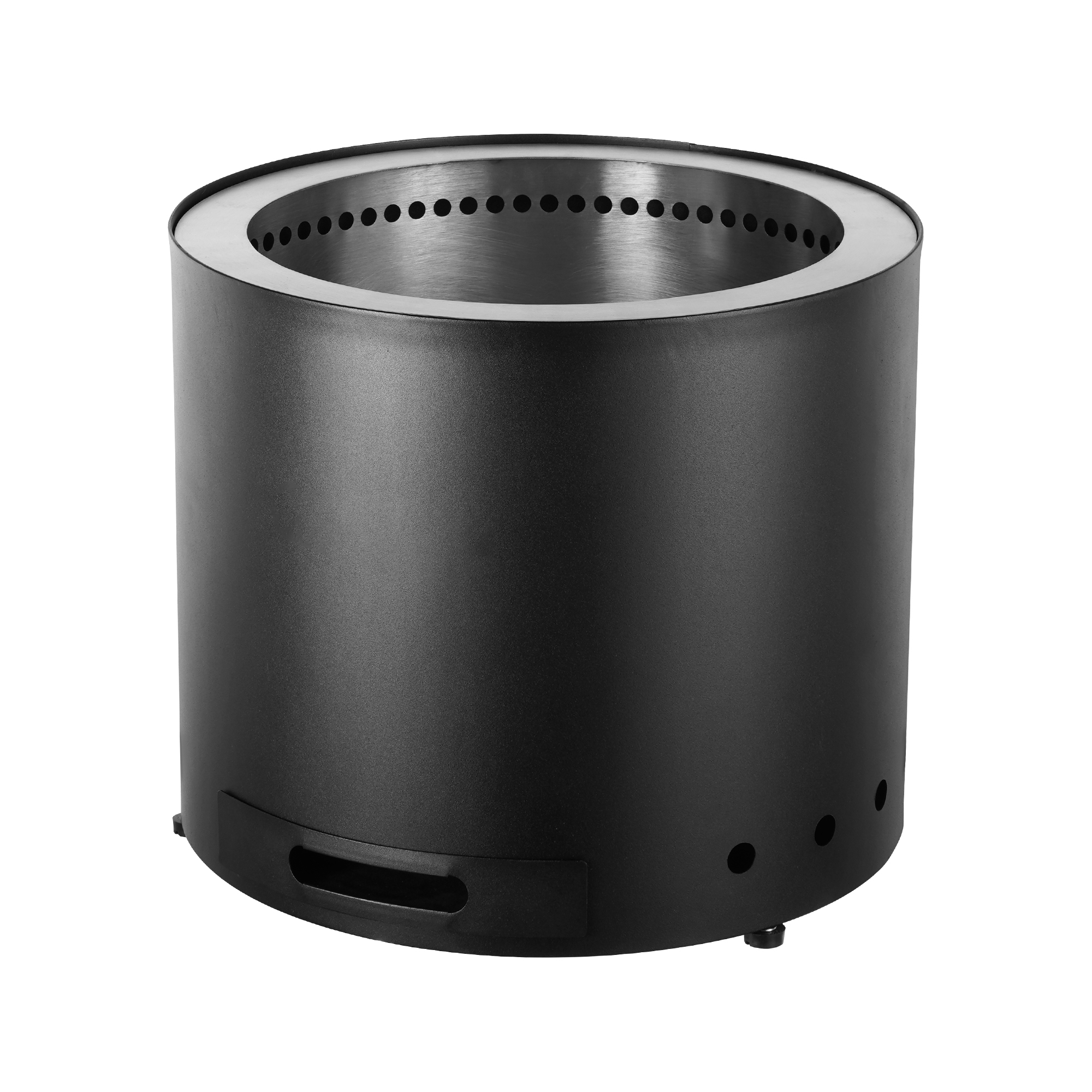 VEVOR Smokeless Fire Pit Stove Bonfire, H: 12.6 in x Dia: 15 in ,Wood Burning Fireplaces with Removable Ash Pan, Black
