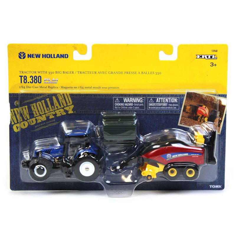 1/64 New Holland T8.380 Tractor With 330 Big Square Baler With 3 Bales 13948, 2 of 3